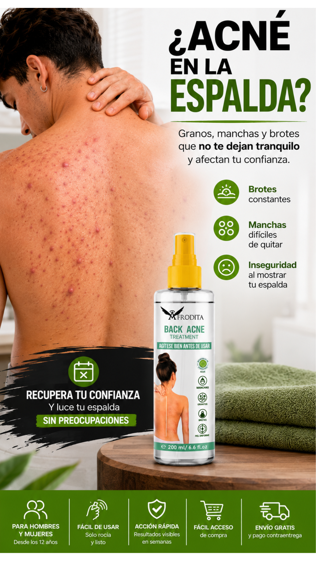 SPRAY BACK ACNE + ENVÍO GRATIS